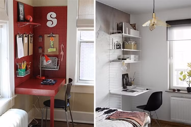 Bố trí góc làm việc cho căn hộ nhỏ.