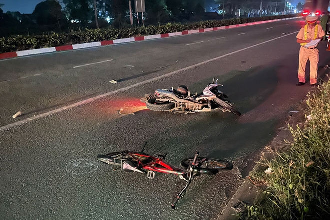 Hiện trường vụ tai nạn giao thông.