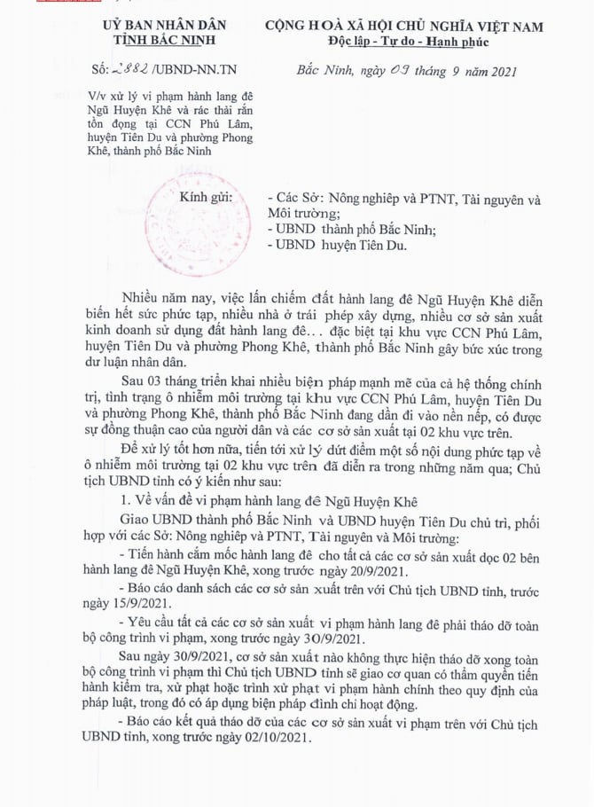 Chủ tịch tỉnh Bắc Ninh ra tối hậu thư dẹp sạch sai phạm, cứu sông Cầu - 1