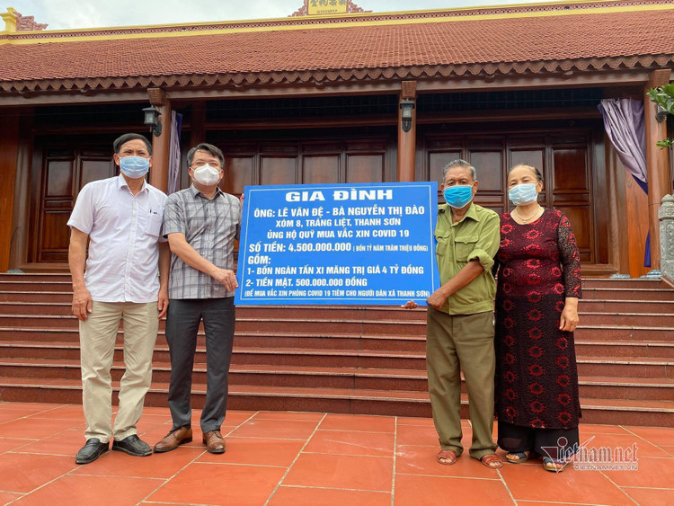 Vợ chồng người thương binh gom 4,5 tỷ đồng dưỡng già tặng quỹ vắc xin