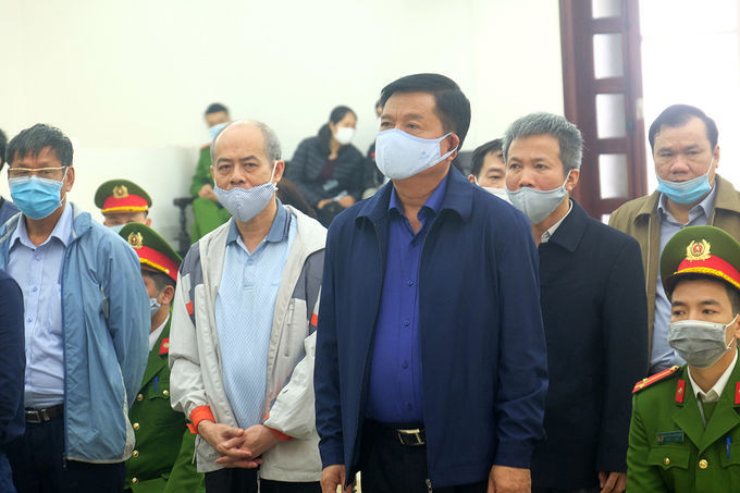 Các bị cáo tại toà. Ảnh: Nam Anh.