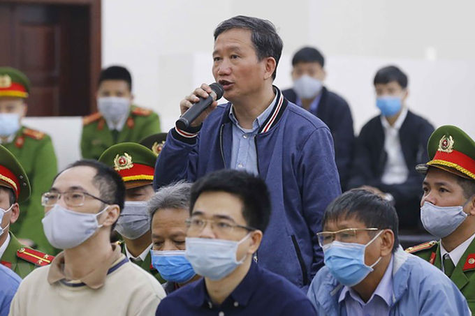 Bị cáo Trịnh Xuân Thanh tại toà. Ảnh: TTXVN.