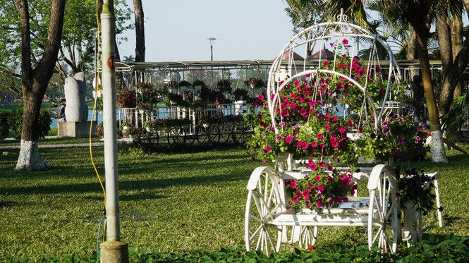 Huế khoác áo hoa rực rỡ sắc màu chiều 30 Tết - ảnh 18