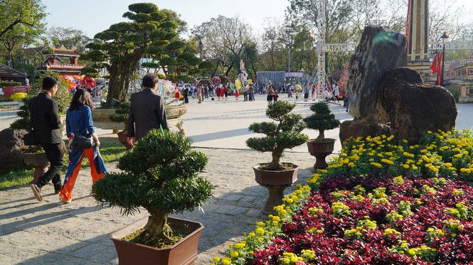 Huế khoác áo hoa rực rỡ sắc màu chiều 30 Tết - ảnh 20