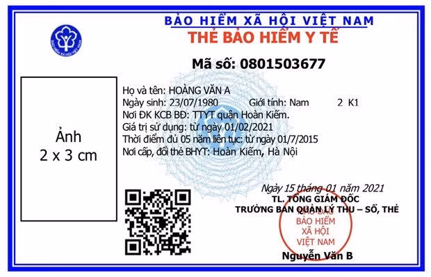 Huong dan cap lai, doi the bao hiem y te khong thay doi thong tin hinh anh 1