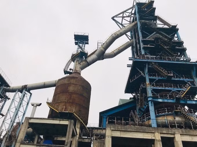 Khu nhà máy gang thép Thái Nguyên giai đoạn 2. Ảnh: Hoài Thu.