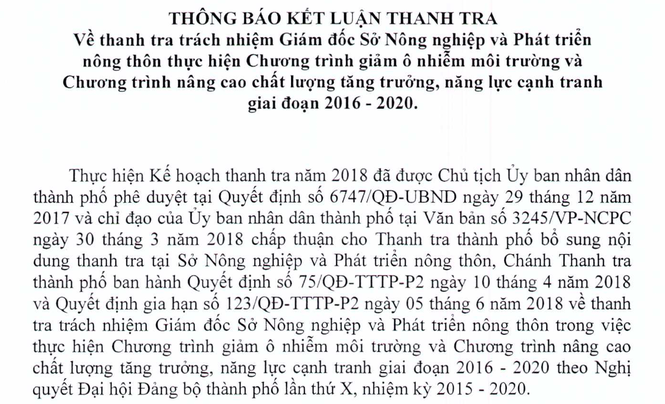 Thanh tra phát hiện nhiều sai sót tại hai sở của TPHCM - ảnh 1