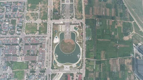 Công viên âm nhạc nhìn từ trên cao.