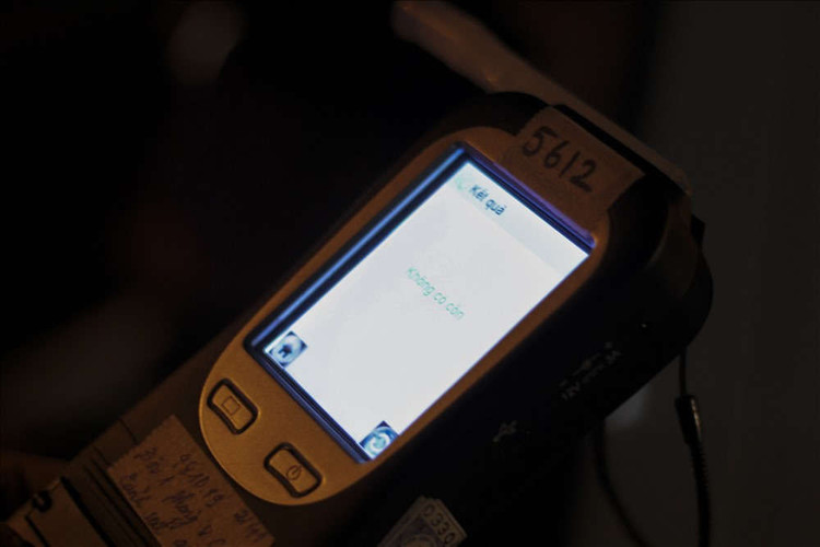 Với các trường hợp trong hơi thở không có nồng độ cồn máy sẽ hiện thông báo “không có cồn“.