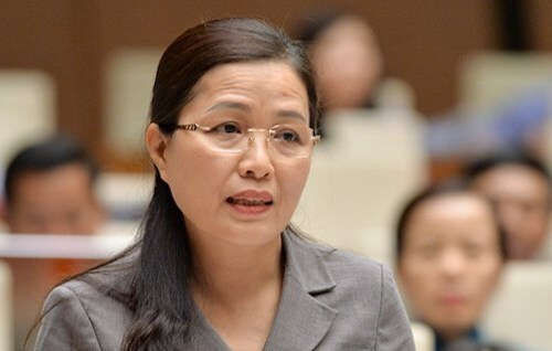 Đại biểu Đỗ Thị Lan,&nbsp;trưởng đoàn đại biểu Quốc hội Quảng Ninh. Ảnh: Trung tâm báo chí Quốc hội