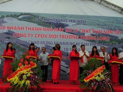 Nhà máy xử lý chất thải Sơn Tây khánh thành 2014.