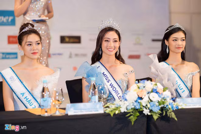 Hoa hau Luong Thuy Linh: 'Tu tin ve chieu cao, mac cam vi eo to 68 cm' hinh anh 1 