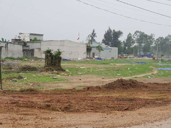 Khu dịch vụ 1 đã được san lấp mặt bằng