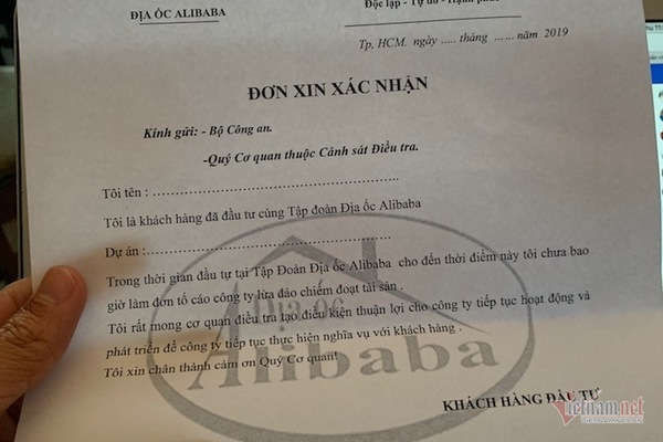 Địa ốc Alibaba trấn an, kêu gọi khách hàng ký đơn không tố cáo