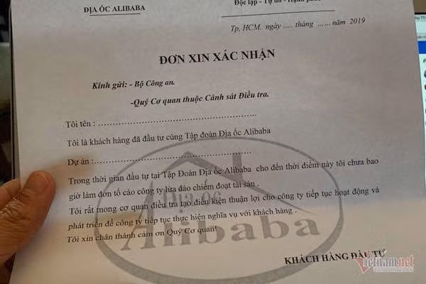 Địa ốc Alibaba trấn an, kêu gọi khách hàng ký đơn không tố cáo