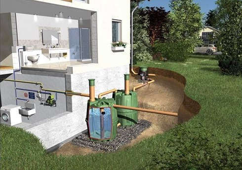 Mô hình &quot;lu&quot; chứa nước ngầm được sản xuất tại Đức. (Ảnh do ông Hoàng Mạnh Tân cung cấp).