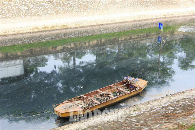 Nước sông Tô Lịch đen trở lại, xuất hiện cá chết trắng nổi lềnh bềnh - Ảnh 6.