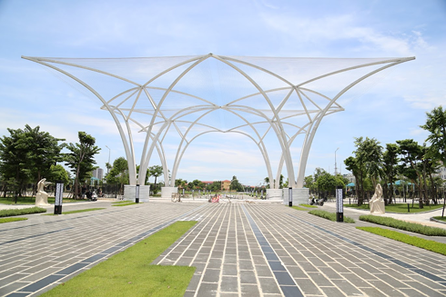 Cả công viên là không gian âm nhạc sống động.