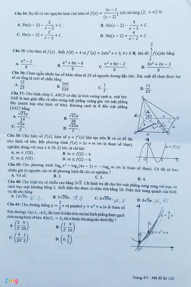 Bai giai 24 ma de thi mon Toan THPT quoc gia 2019 hinh anh 4 