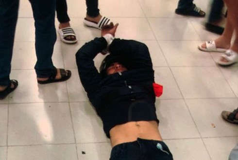 Nghi phạm Nguyễn Hoàng Nam tại thời điểm bị bắt giữ.