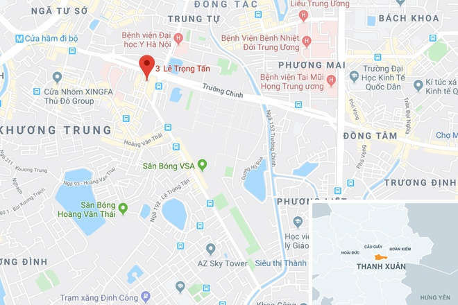 Nguoi phu nu bi bao ve danh: 'Toi bi dam guc tai cho' hinh anh 3 map_thanhxuan_abc.jpg