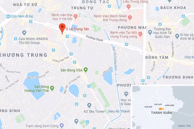 Nguoi phu nu bi bao ve danh: 'Toi bi dam guc tai cho' hinh anh 3 map_thanhxuan_abc.jpg