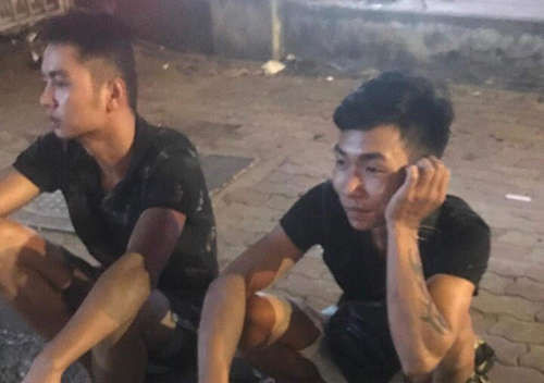 Trường và Giáp do nạn nhân chụp trước khi chở đi. Ảnh: Công an cung cấp.