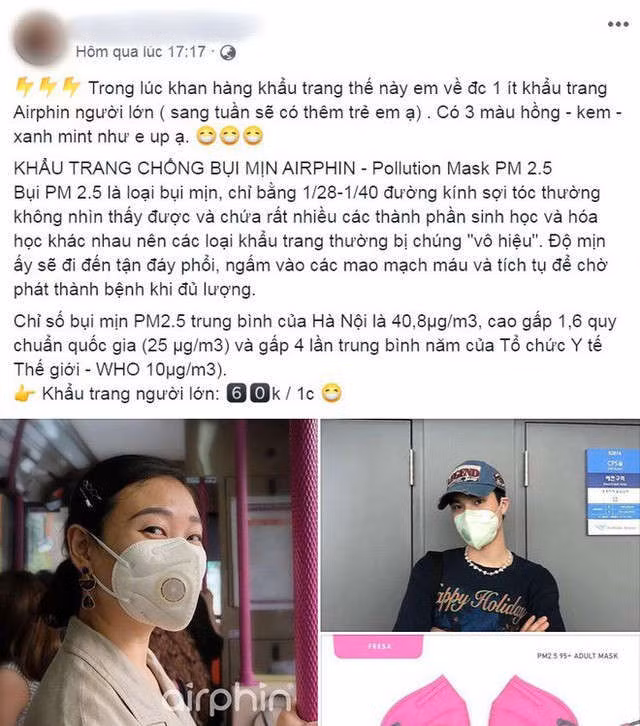 Người Hà Nội bỏ tiền triệu mua khẩu trang xịn và máy lọc không khí, xuất hiện nhiều lời chào hàng chưa kiểm định trên MXH - Ảnh 8.