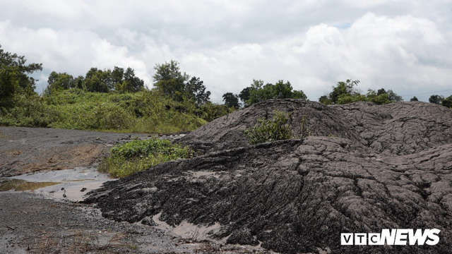 Hàng chục tấn bùn thải Nhà máy Alumin Nhân Cơ đổ trái phép ở Đắk Nông - Ảnh 1.