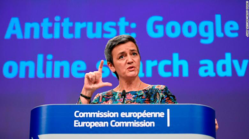 Ủy viên Margrethe Vestager của Liên minh châu Âu (EU). Ảnh CNN