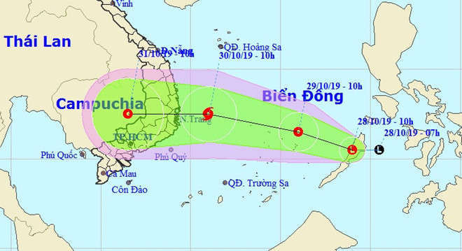 Bien Dong xuat hien vung ap thap, co the manh thanh bao hinh anh 1 