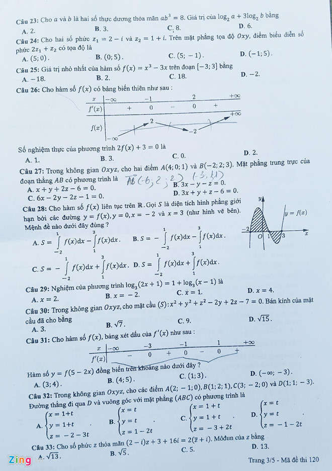 Bai giai 24 ma de thi mon Toan THPT quoc gia 2019 hinh anh 3 