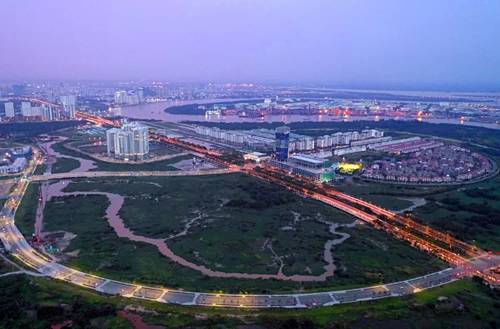 Một góc khu đô thị mới Thủ Thiêm. Ảnh: Hữu Khoa.