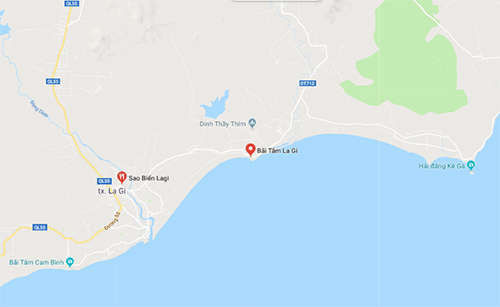 Các du khách bị nạn ở bãi biển La Gi.