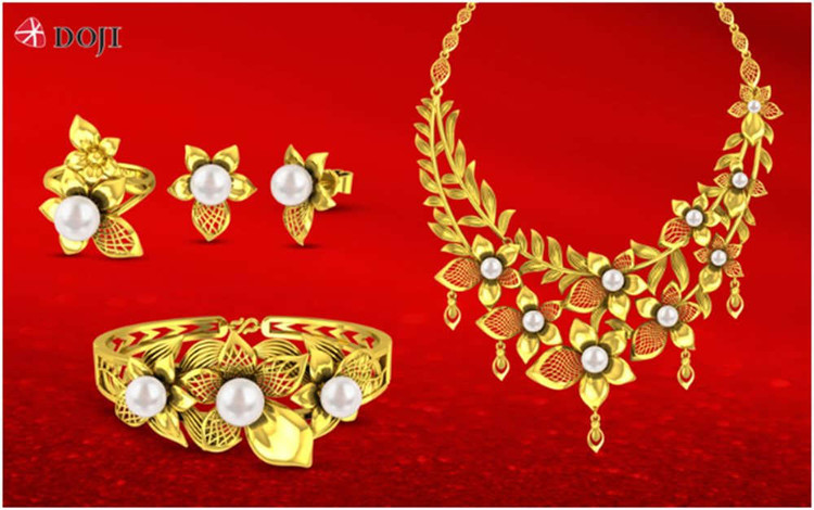 Chưa dừng tại đó, DOJI còn dành tặng khách hàng ưu đãi hấp dẫn tới 25% dành cho tiền công chế tác trang sức vàng 24K và quà tặng vàng Kim Bảo Phúc. Đồng thời, tín đồ thời trang hãy chuẩn bị tinh thần khám phá những mẫu thiết kế trang sức vàng 24K mới nhất được sản xuất bởi công nghệ 3D hiện đại chỉ tìm thấy tại DOJI.