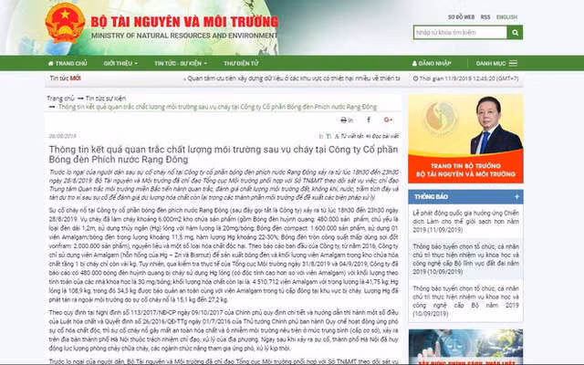  Lãnh đạo Tổng Cục Môi trường xác nhận bỏ một số câu chữ trong bản tin kết quả quan trắc vụ Rạng Đông vì nhạy cảm - Ảnh 1.