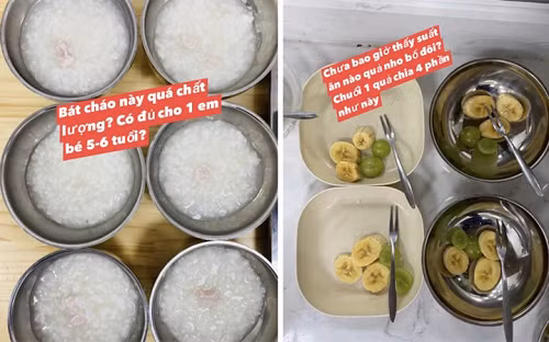Phụ huynh chia sẻ hình ảnh tố bữa ăn cơ sở mầm non AMIS Trần Hữu Dực chưa đảm bảo chất lượng - Ảnh: VTC News Phụ huynh chia sẻ hình ảnh tố bữa ăn cơ sở mầm non AMIS Trần Hữu Dực chưa đảm bảo chất lượng - Ảnh: VTC News