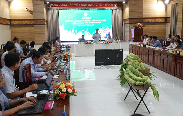 Quang cảnh buổi họp báo - Ảnh: Báo Đồng Tháp