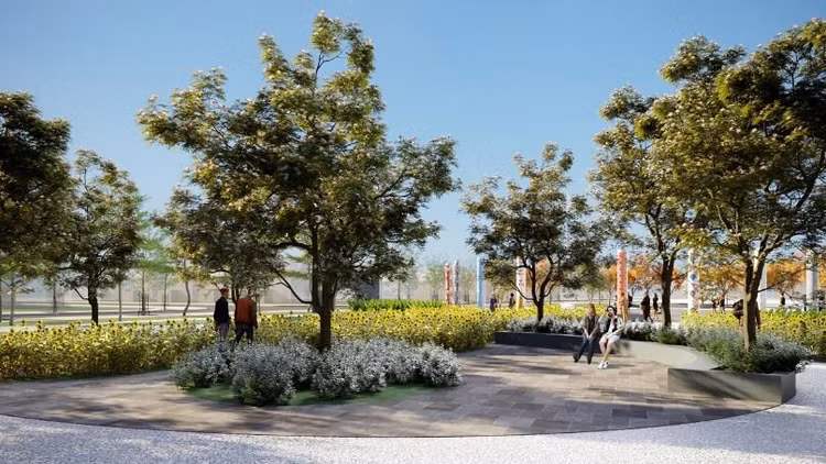 Không gian công viên, tiểu cảnh mang đến trải nghiệm thư thái cho cư dân và du khách. Ảnh phối cảnh minh họa