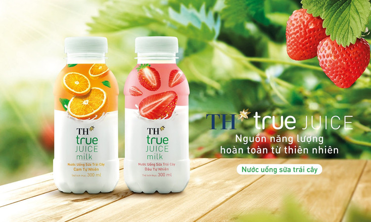 Nạp năng lượng hoàn toàn từ thiên nhiên cùng nước uống sữa trái cây TH true JUICE.
