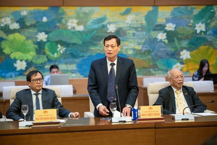 TS. Trần Chiến Thắng, Chủ tịch Câu lạc bộ CEO Du lịch Việt Nam phát biểu. Ảnh: Cổng thông tin điện tử Quốc hội.