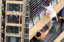 Bé gái 3 tuổi mắc kẹt ở tầng 12 được giải cứu an toàn nhờ hàng xóm