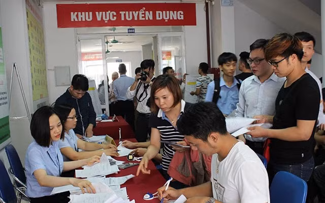 Tính chung, 4 tháng đầu năm 2023, toàn TP. Hà Nội giải quyết việc làm cho 64.609/162.000 người lao động, đạt 39,9% kế hoạch năm. Ảnh minh họa. - Ảnh: internet.