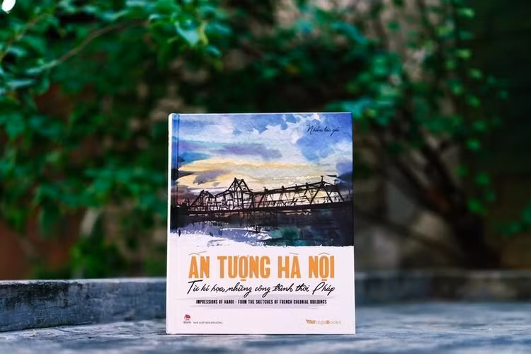 Sách ký họa về Hà Nội. Ảnh: NXB Kim Đồng.