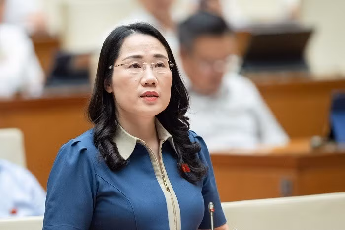 Đại biểu Quốc hội Nguyễn Thị Thủy phát biểu tại hội trường sáng 31-5 - Ảnh QH.