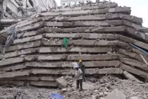 Hiện trường vụ sập nhà cao tầng ở thủ đô Kenya