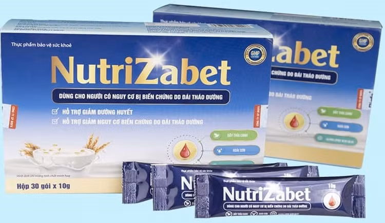 Thực phẩm bảo vệ sức khỏe Nutrizabet vi phạm quy định pháp luật về quảng cáo - Ảnh: VFA Thực phẩm bảo vệ sức khỏe Nutrizabet vi phạm quy định pháp luật về quảng cáo - Ảnh: VFA