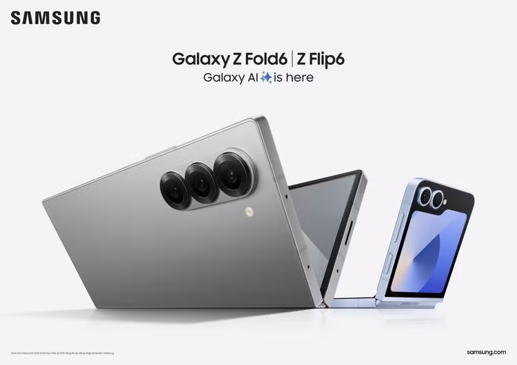 Bộ đôi Galaxy Z Fold6 và Galaxy Z Flip6 trình làng. Ảnh Samsung Bộ đôi Galaxy Z Fold6 và Galaxy Z Flip6 trình làng. Ảnh Samsung