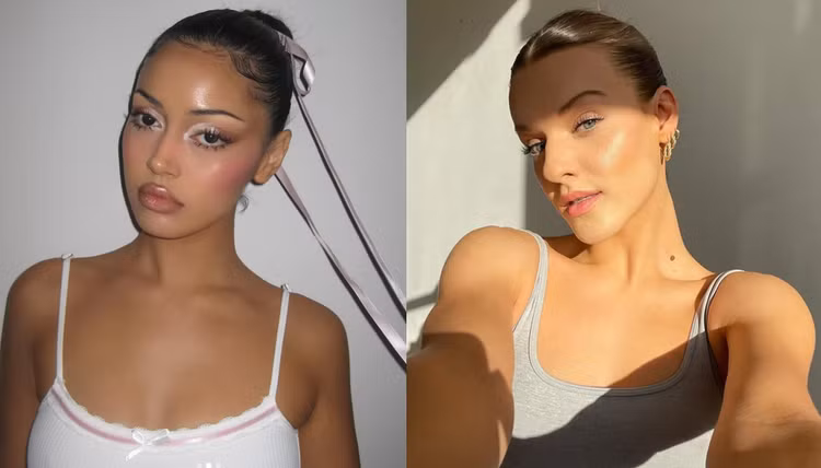 Ballet-core beauty là xu hướng làm đẹp được ví như sự giao thoa giữa vẻ đẹp trong trẻo của "vanilla girl" và sự ngọt ngào của "strawberry makeup. Ảnh Elle