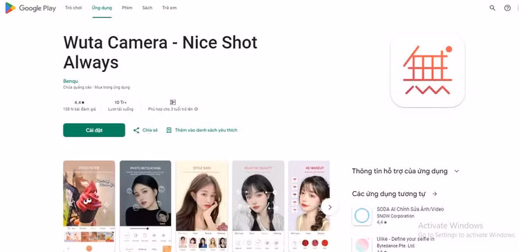 Ứng dụng độc hại thu về hơn 10 triệu lượt tải xuống từ Google Play. Ảnh chụp màn hình